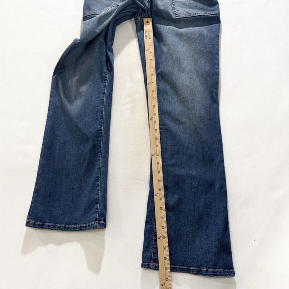 Wallflower Overalls Womens XL Blue Flare Stretch Modern Boho Festival Denim - Picture 15 of 16